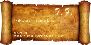 Tukacs Fiametta névjegykártya